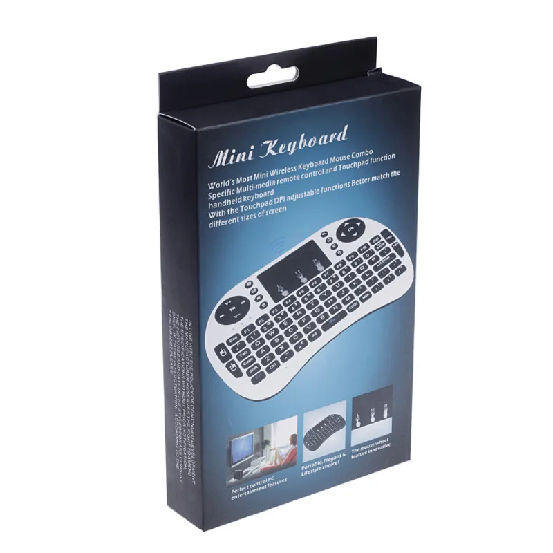 Беспроводная клавиатура i8 Mini с подсветкой русская и Испанская версия 2 4 ГГц