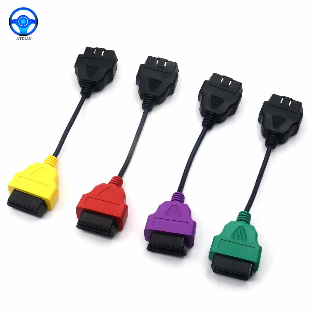 

Multi-color For Fiat Ecu Scan Adaptor Connector 16pin OBD2 16pin Cable OBD Cable For Fiat Alfa Romeo Free Shipping