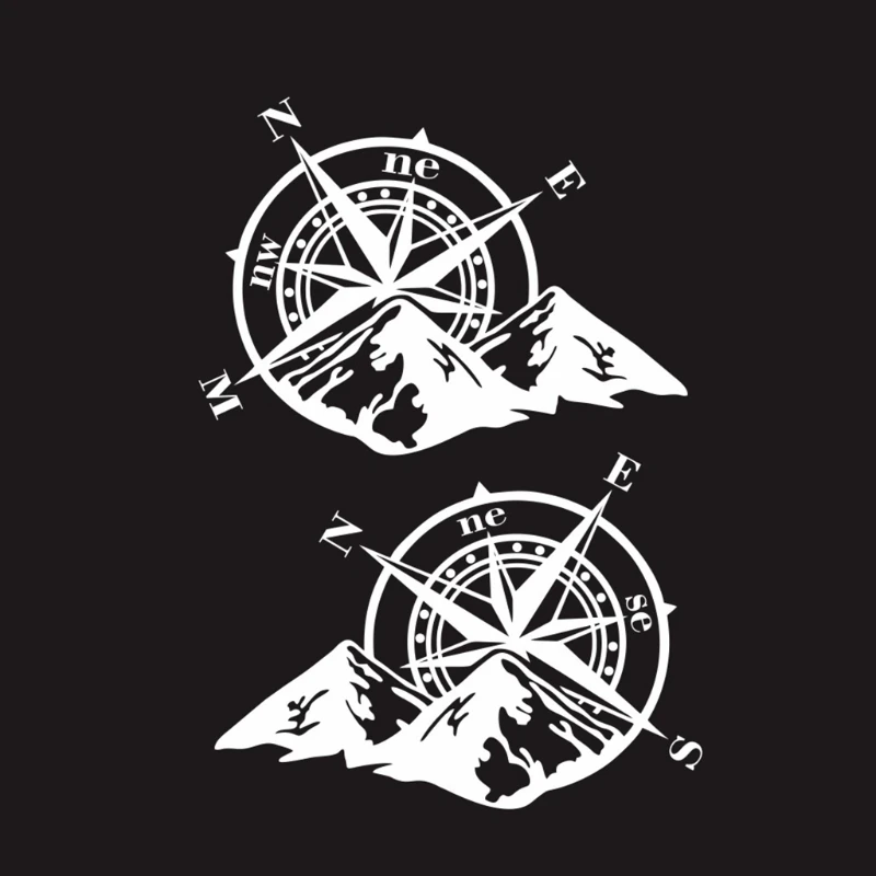 

Mountain Compass Car Sticker Funny Vinyl Car-Styling Decals Waterproof Scratch Sticker For Auto Window Motorcycle Decor J60F