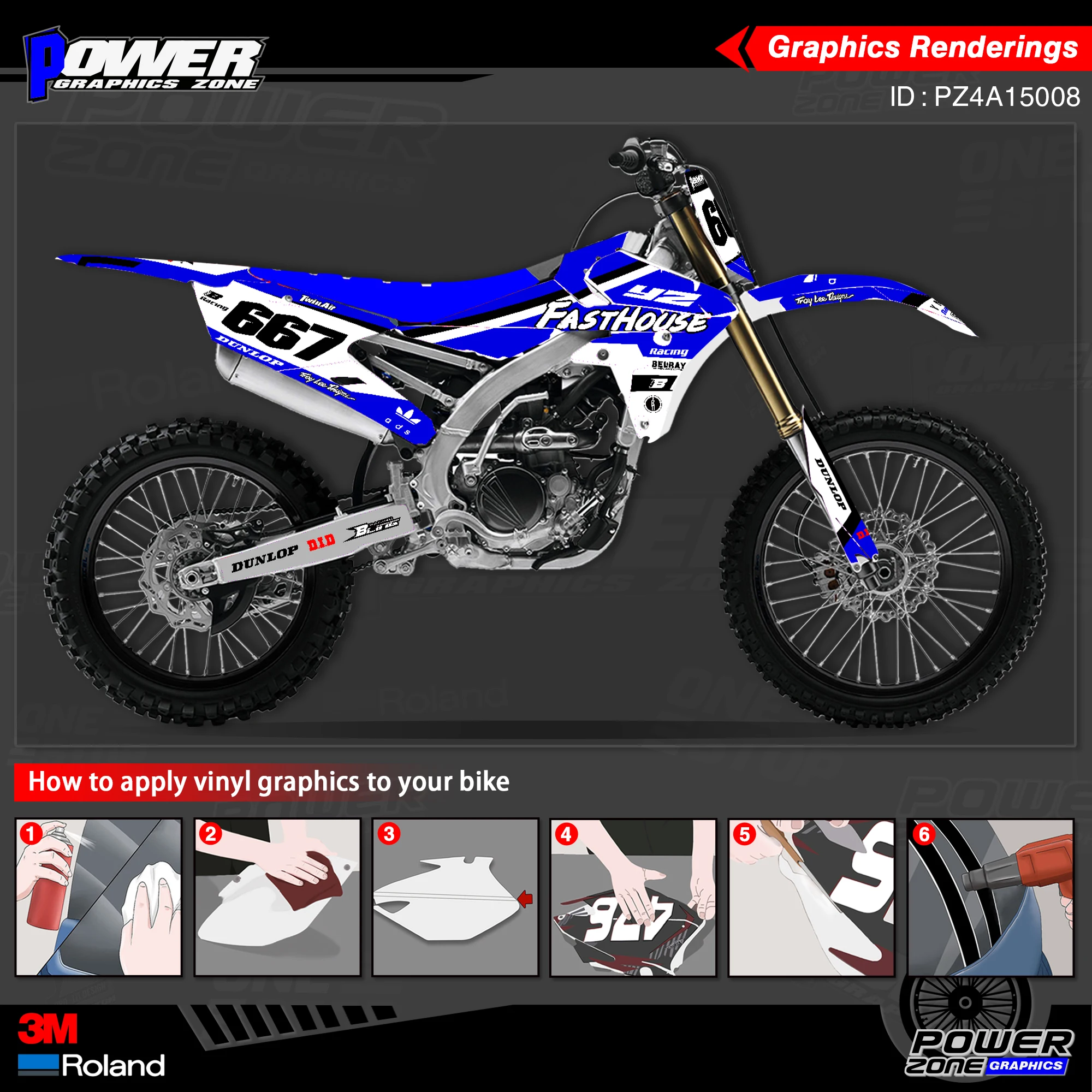 Персонализированные графические фоны PowerZone Team наклейки 3M Набор наклеек для YAMAHA