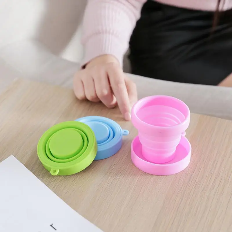 

New Outdoor Silicone Folding Water Cup Retractable Travel Mini Coffee Cups Portable Gargle Copa Tea Glass Cup Drinkware Tools