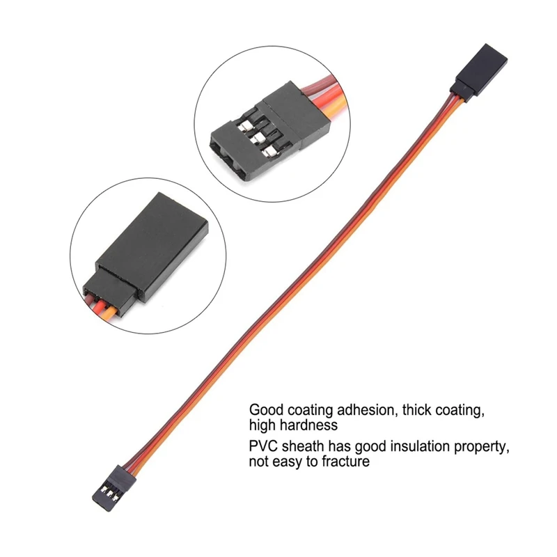 10 Pieces of Male-To-Female Servo Extension Cords for RC Futaba's JR Remote Cord Wire and Cable (500 mm) | Игрушки и хобби