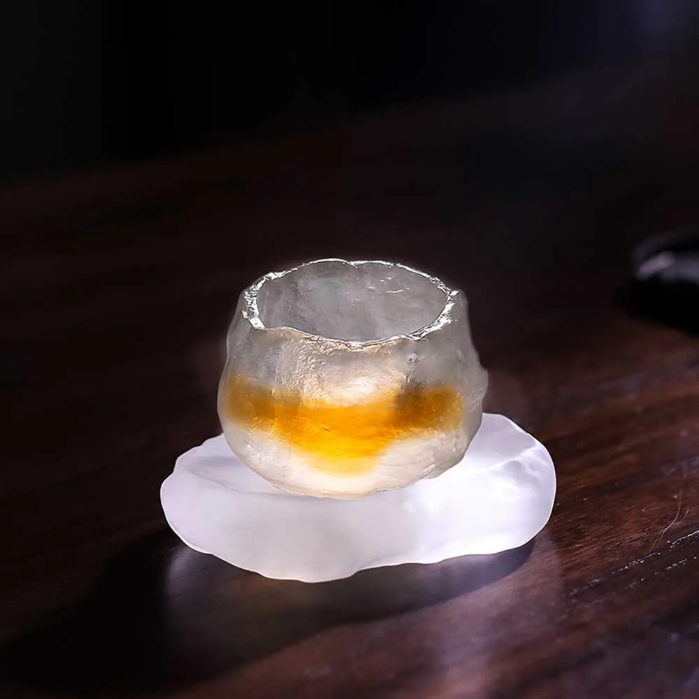 Стеклянный поднос для чая в японском стиле подставка под кружку украшение стола