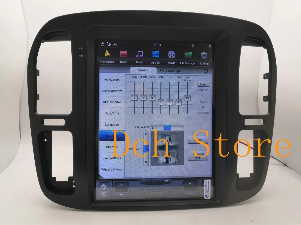 12,1 ''tesla стиль Android 8,1 автомобильный dvd-плеер gps навигация для TOYOTA LAND CRUISER lc100 1999 2000 2001 2002 Lexus lx470 PX6