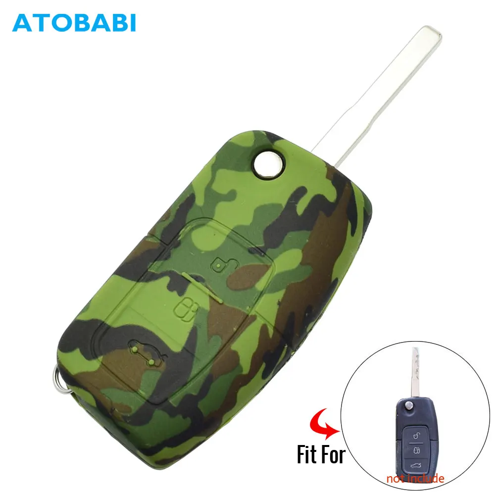 Силиконовый чехол с откидной крышкой для автомобильного ключа Ford Fiesta Focus 2 Mondeo