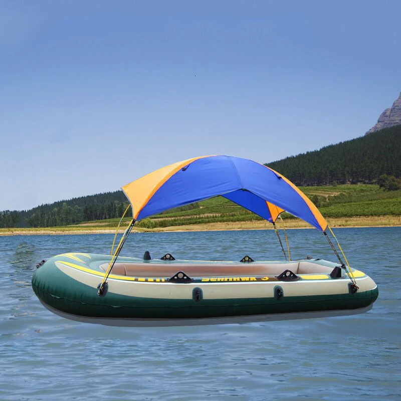 

High Quality Inflatable kayak Awning Tent Sun shelter Rowing Boat Folding Sunshade Rubber Fishing Boat Canopy(tent only)