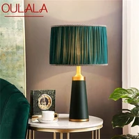 oulala brass table lamp green desk light contemporary luxury led decoration for home bedside