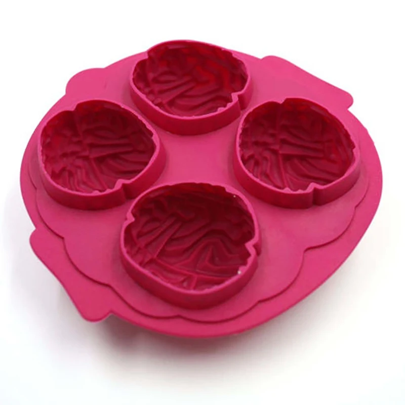

Brain Shape Freeze Ice Tray 3D Silicone Mold DIY Fondant Cake Candy Chocolate Baking Mould Soap Mould Handmade Crafts