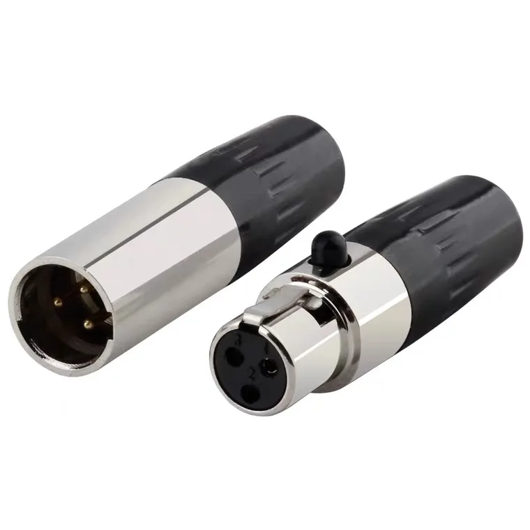 2 шт./лот Mini XLR 3 4 5 6-контактный разъем + штекер маленький разъем XLR Аудио Микрофон DIY микрофон для кабеля припаянный прямой