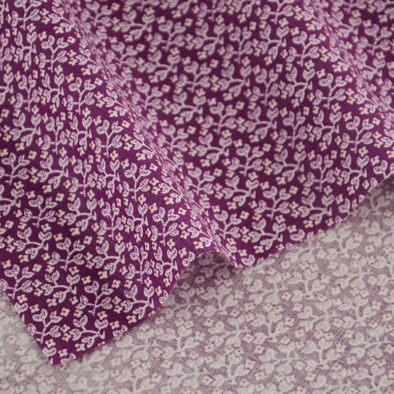 Тканевая ткань из 100% хлопка с изображением виноградного лилового переплетения