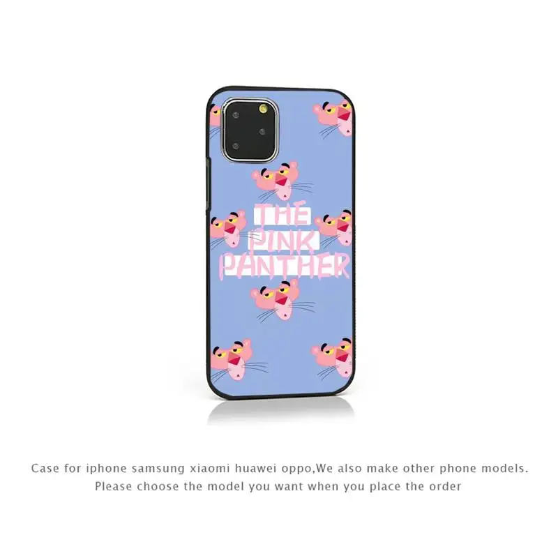 

Cute playful pink panther Phone Case for iPhone Samsung Xiaomi note A 6 7 8 9 11 12 20 Pro X XS Max XR Plus