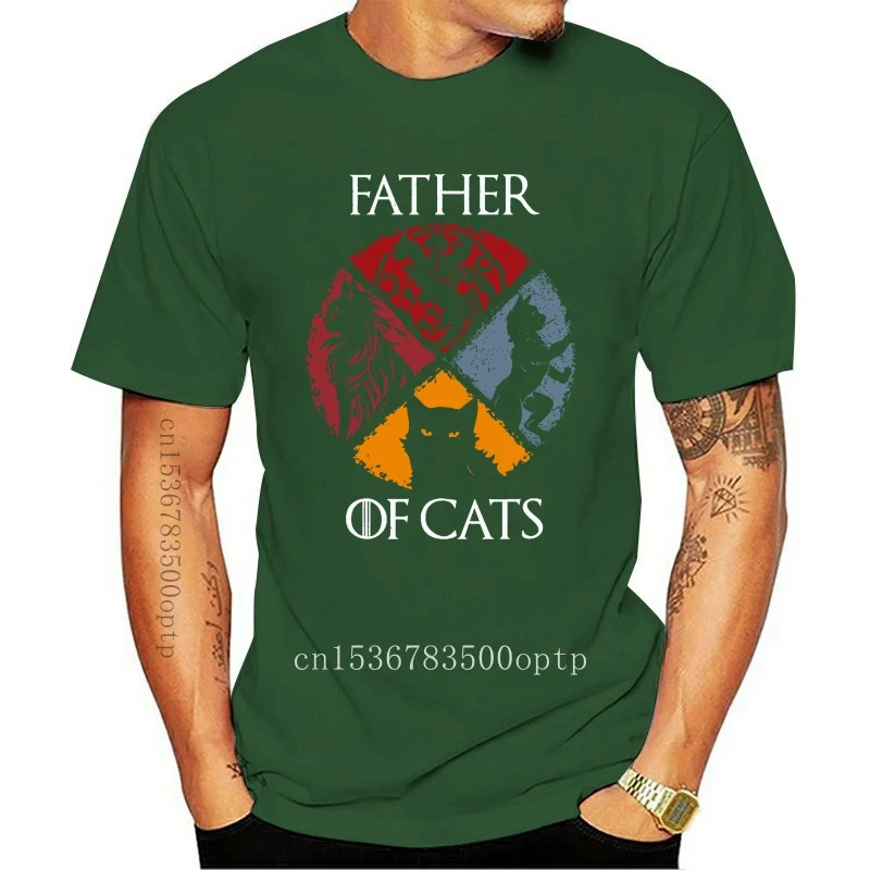 

New Father of Cats Shirt - Cat Lovers Cat Dad Gift T-Shirt