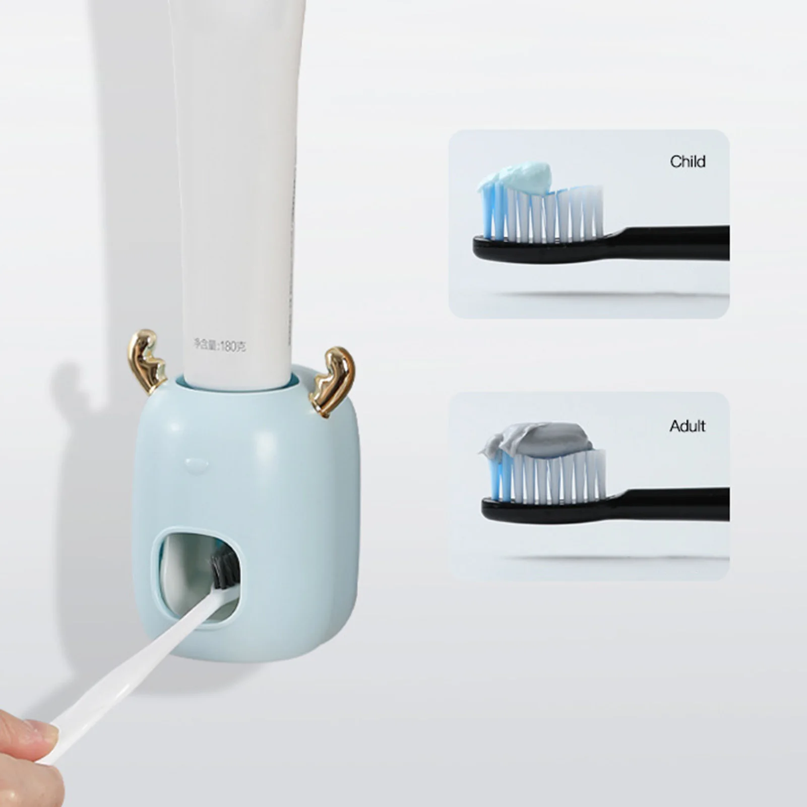 

Cute Deer Automatic Toothpaste Squeezer Wall Mounted Squeezer Set Household Toothbrush Shelf