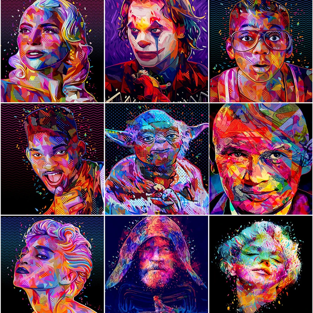 

5D DIY Diamond Portrait Painting Colorful Full Circle/square Diamond Embroidery Mosaic Kit High Quality Handmade Products