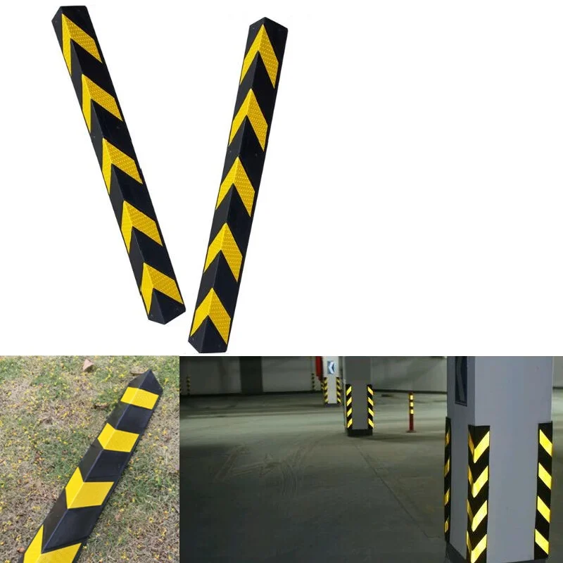 

PVC Reflective Rubber Corner Guard Anti Collision Tape For Underground Garage Parking Lot Crashproof Warning Signs