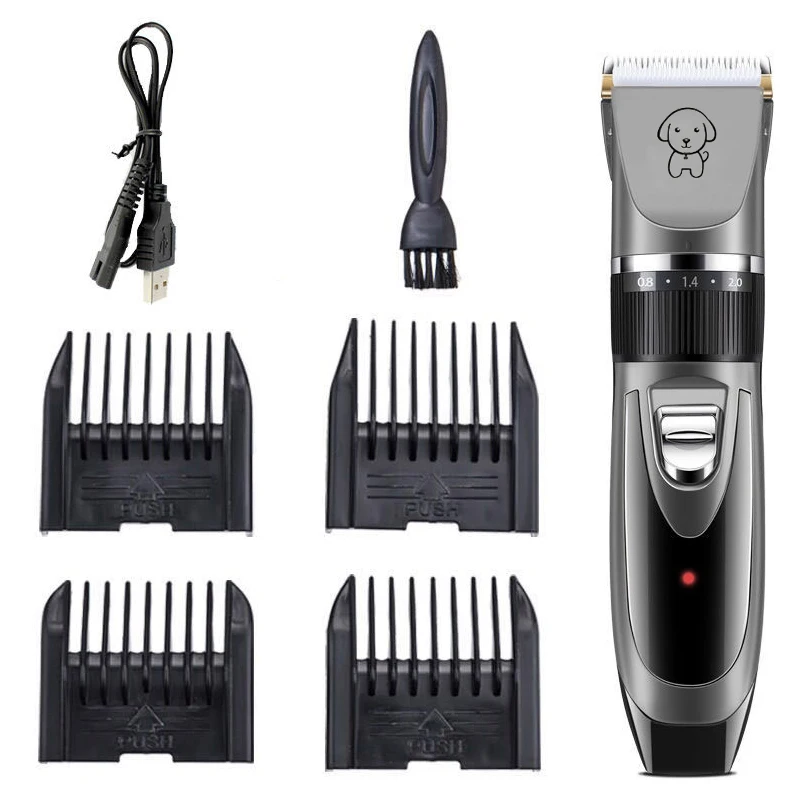 Профессиональная машинка для стрижки питомцев шерсти собак и кошек USB-зарядка с