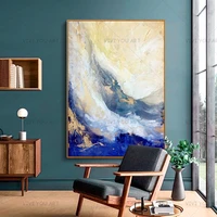 100%ef%bc%85 handmade new gold foil decor oil painting modern abstract canvas art paintings wall pictures for living room frameless