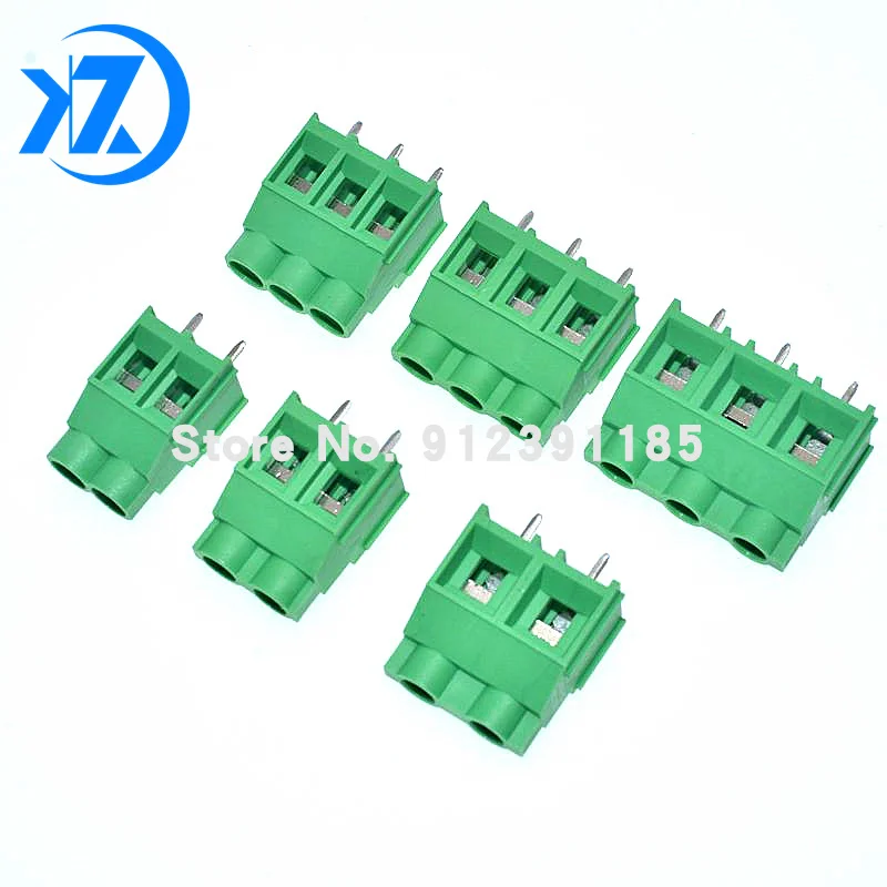 

5pcs KF635 6.35MM 7.62MM 9.5MM Screw PCB Terminal Block Connector Pitch 2Pin 3Pin 300V 30A Screw Terminal