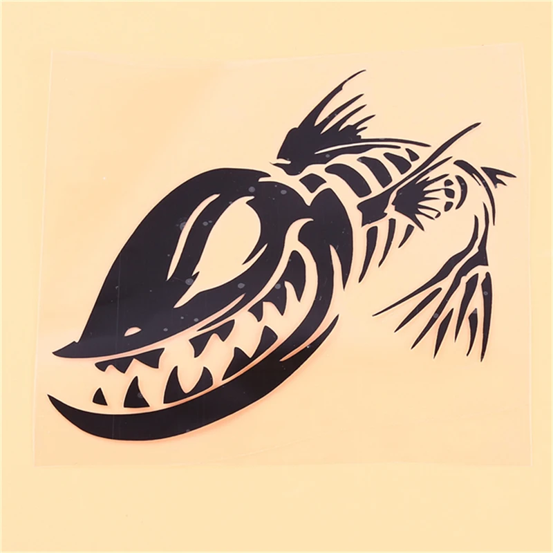 Рыбья кость мотоцикл декоры автомобилей стикеры и надписи Акула Скелет Авто