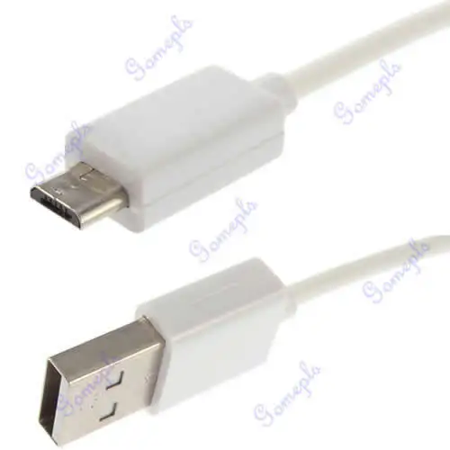 Новый Белый Спиральный USB type A-B Micro Sync Кабель-адаптер для зарядного устройства |