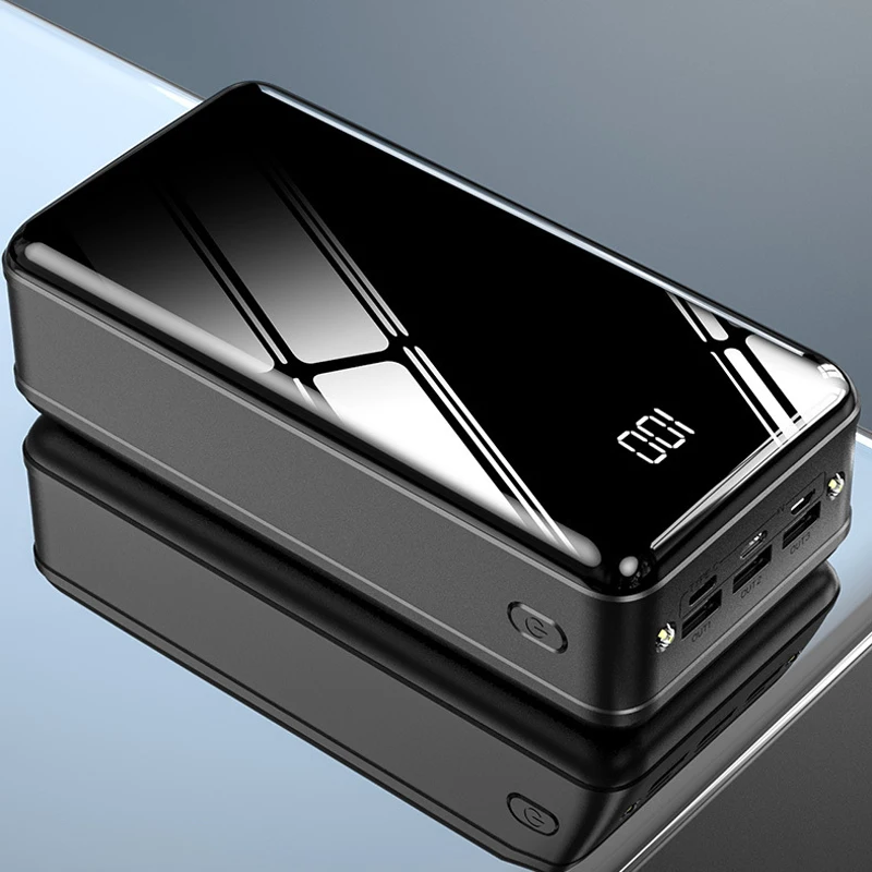 Внешний аккумулятор 50000 мАч 3 USB быстрая зарядка внешний светодиодный экран