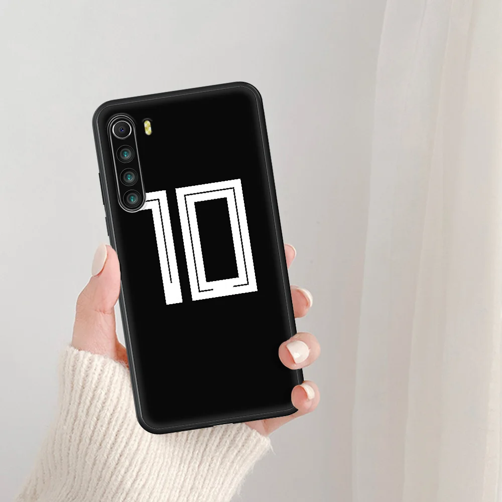 

Football Number 7 10 11 Messi Phone Case For Xiaomi Redmi Note 7 8 8T 9 9S 4X 7 7A 9A K30 Pro Ultra black Bumper Silicone Shell