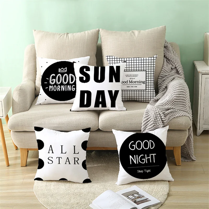Скандинавский простой чехол для подушки с рисунком в виде планшетов дивана