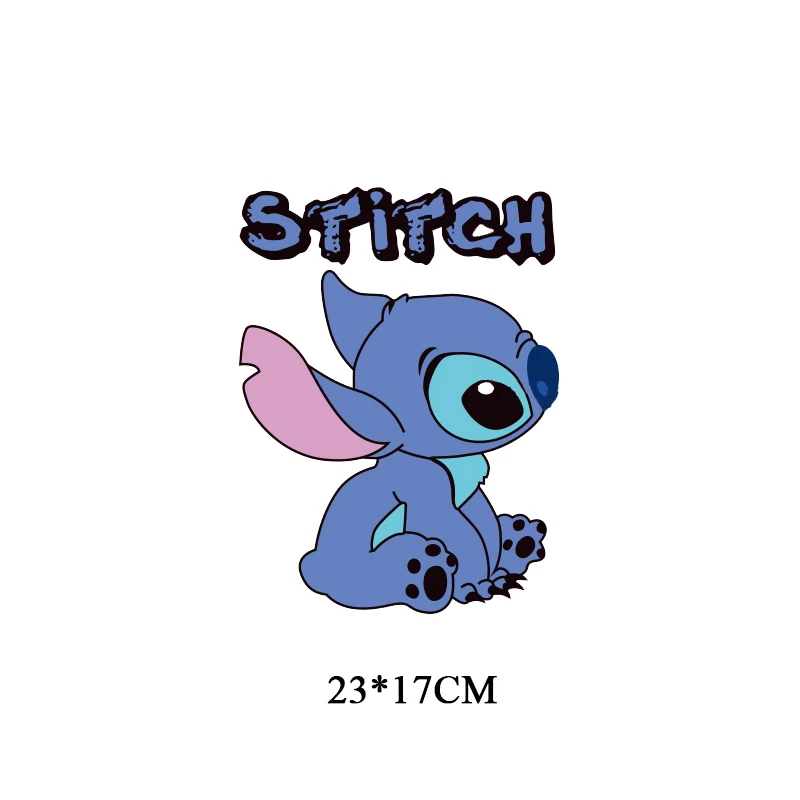 Lilo& Stitch аниме нашивка Железная на передачу нашивка, значок, аппликация тепло винил передача для одежды футболка стираемые наклейки DIY - Цвет: 4