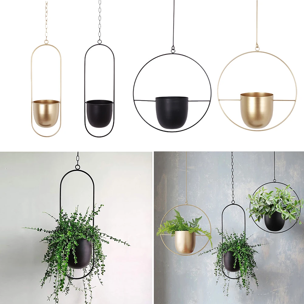 

Iron Hanging Flower Pot Decorative Swinging Flower Basket Wall Hanging Flower Pot Decorative Hanging Basket Wall Mount for home