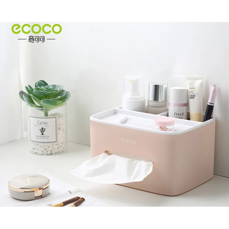 

Home Kitchen Plastic Tissue Box Napkin Holder Case Simple Stylish Bedroom Living Room Desk Paper Towel Box