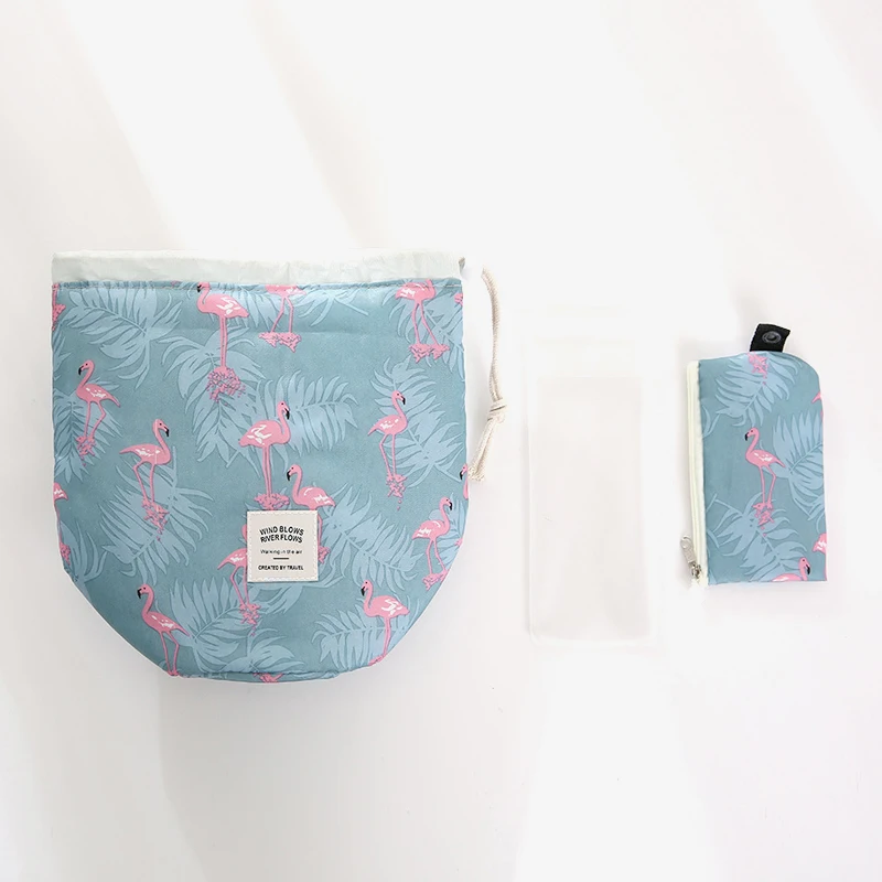 Круглая Водонепроницаемая косметичка DXH для макияжа органайзер туалетных