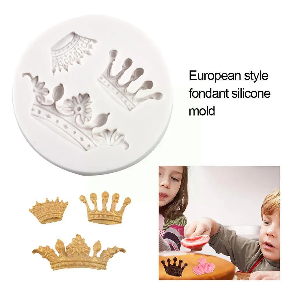 

Mini Crown Silicone Mold Cake Decoration Tool Tool Cake Mold Mold Chocolate Diy Cake Accessories Baking Practical J8g3