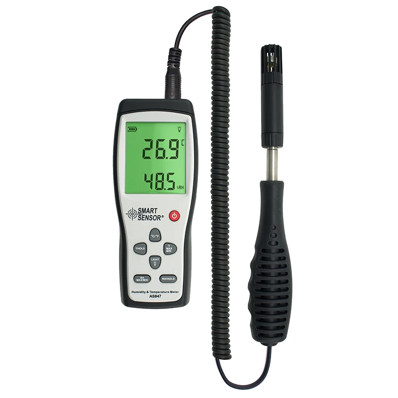 Original Smart Sensor 2 in 1 K-Type Thermocouple Humidity Gauge Meter AS847 Digital Hygrometer High Precision | Инструменты
