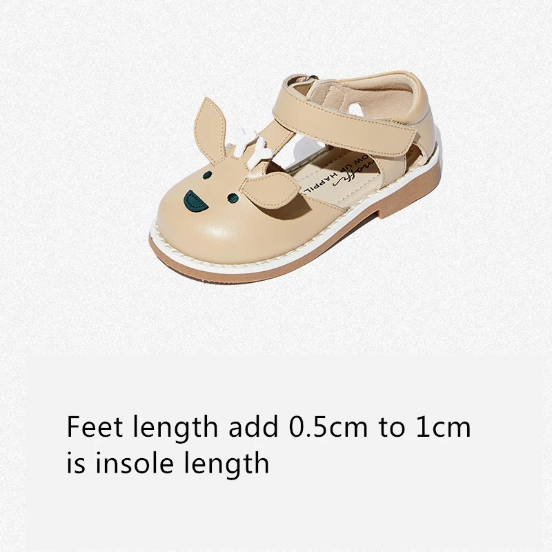 

2021 Summer Girls Present Handmade Super Fiber Leather Cartoon Kids Sandals Cute Koala Deer Kids Beach Shoes Size 23 28