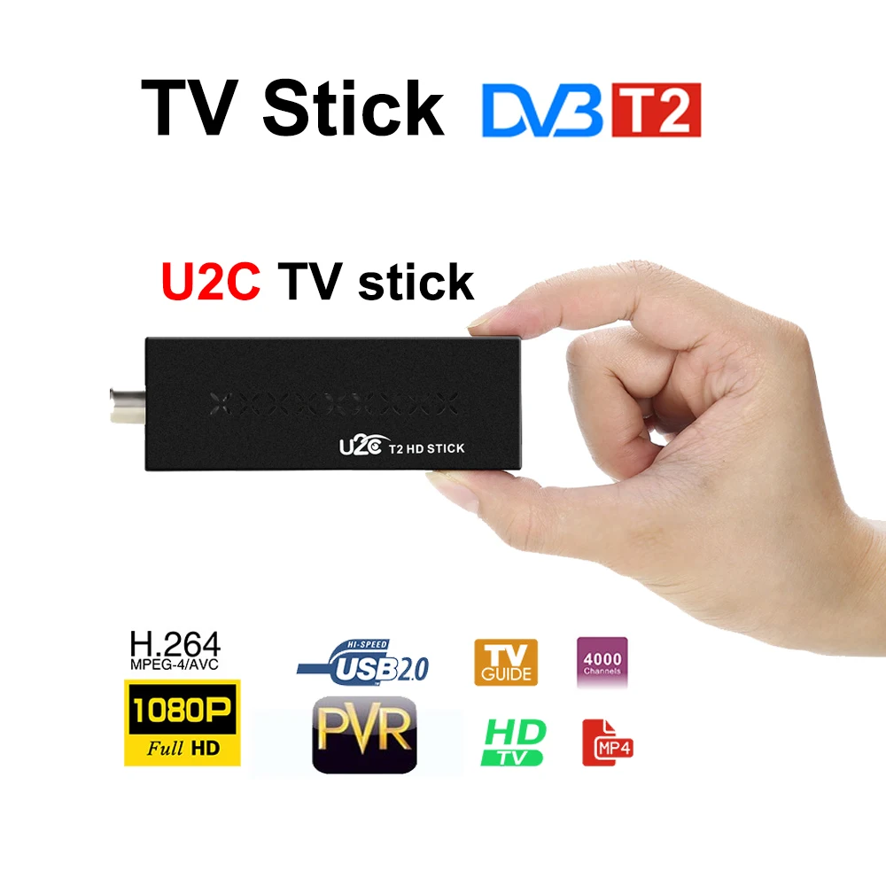 U2C DVB T2 C Мини ТВ палка Youtube HDMI Wifi PVR H.264 1080P простой чем Android цифровой Декодер каналов