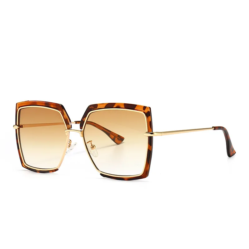 

Big Frame Square Sunglasses Women Designer Gradient Sun Glasses Female 2021 Mirror Oculos Ladies Shades Glasses