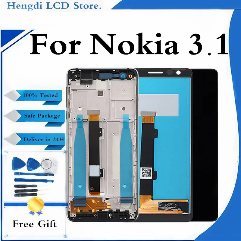 

Original LCD Display For Nokia 3.1 LCD Panel Touch Screen Assembly Replacement For Nokia 3.1 TA-1049 TA-1057 TA-1063 TA-1070 LCD