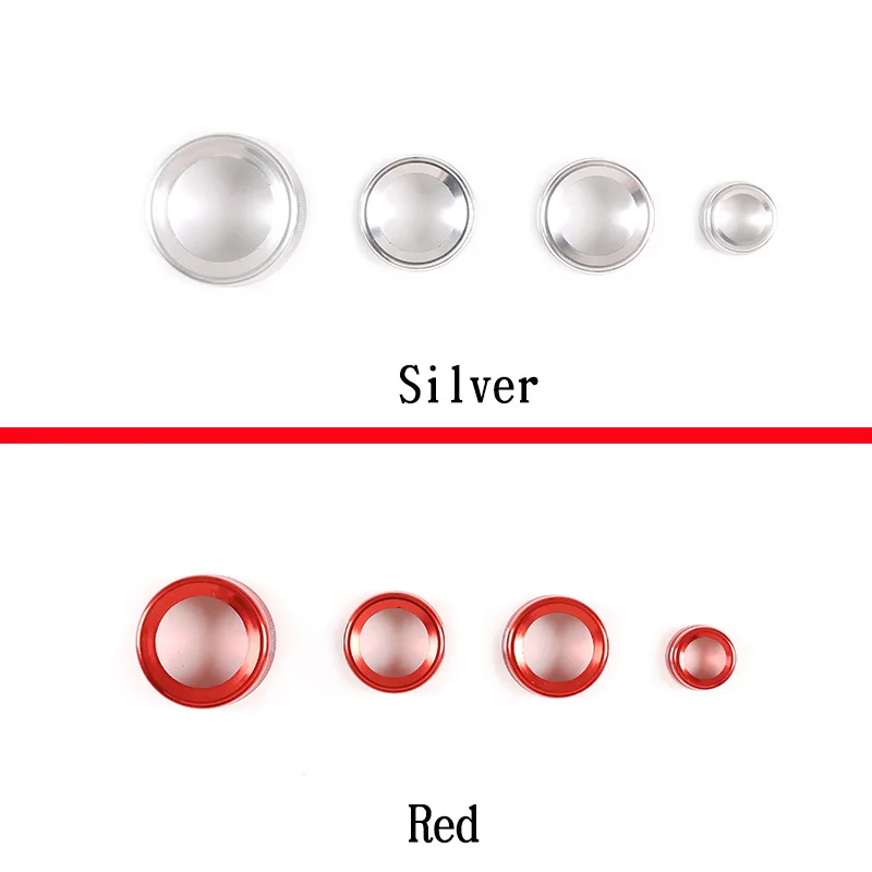 

Для Jaguar XJ 2010-2019 автомобильный Стайлинг алюминиевый сплав Серебряный/красный автомобильный Кондиционер регулятор Громкости Крышка отделка ...