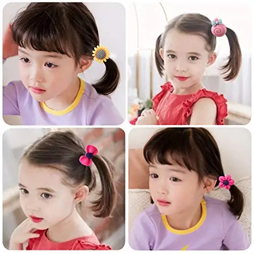 2 шт. эластичная резинка для волос конский хвост милая цветная шапка в форме