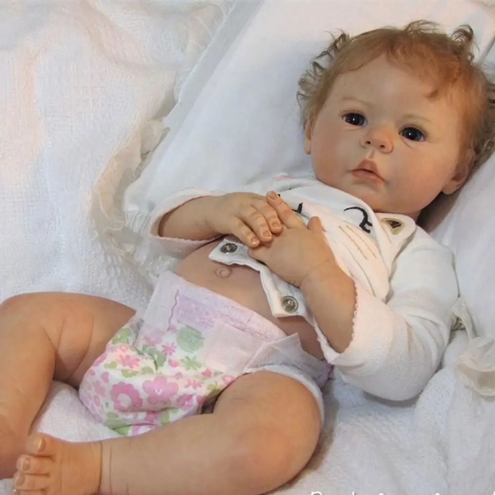 

High Quality Vinyl Reborn Blank Doll Kit DIY Silicone Newborn Baby Girl Assembling Set 22inches Realistic Rebirth Bebe