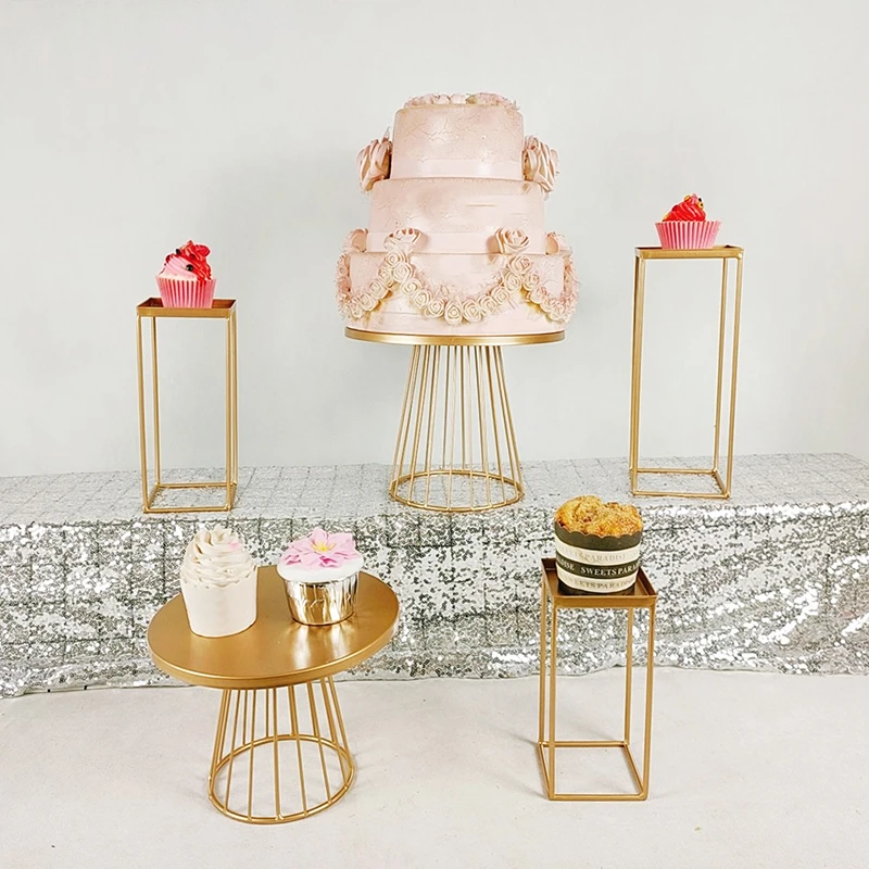

5pcs gold white color Cupcake Stand - Premium Cupcake Holder -metal Cupcake Tower Display