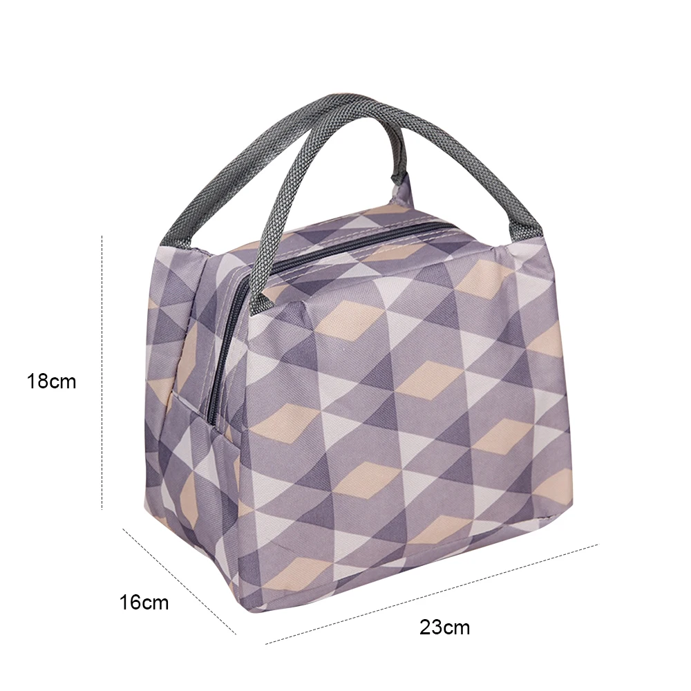 

Functional Pattern Cooler Lunch Box Portable Insulated Canvas Lunch Bag Thermal Food Picnic Lunch Bags For Women Kids