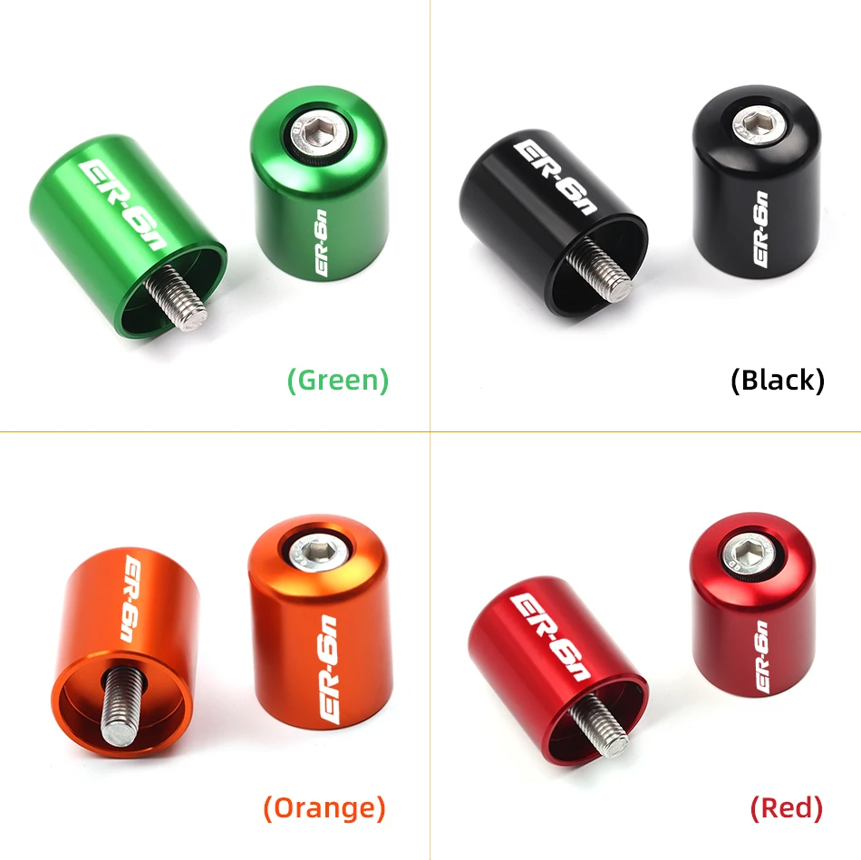 

With Logo For Kawasaki ER6N ER-6N IS 6N ER6 N 2009-2017 Motorcycle Accessories CNC Aluminum Handlebar Grips End Bar Cap End Plug