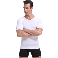 classix men body toning shirt tummy belly control body building shirt compression t shirt o neck corrective posture under shirt