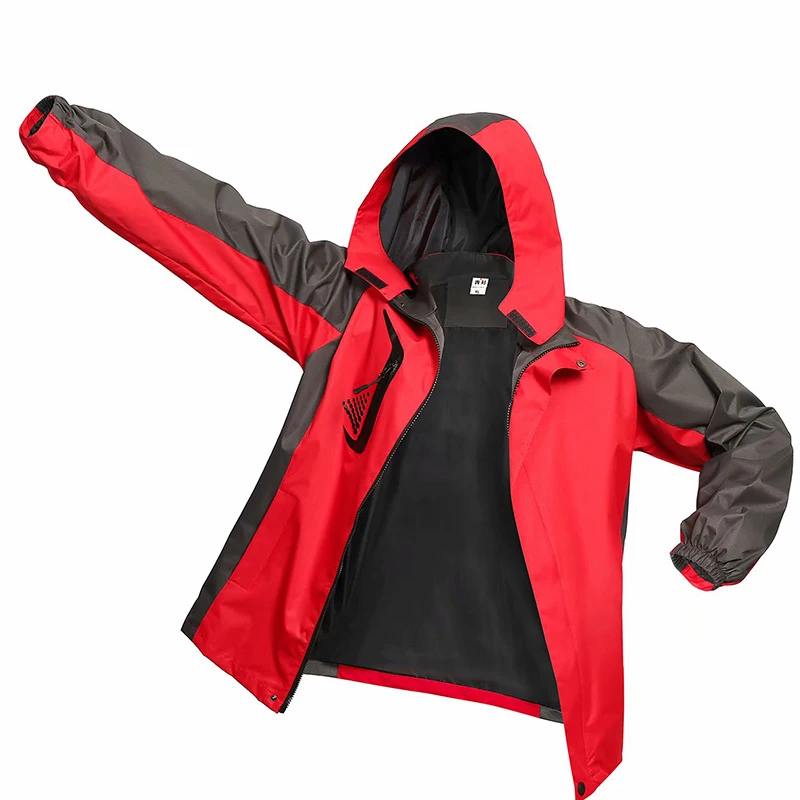 Ветровка водонепроницаемая унисекс верхняя одежда с капюшоном на молнии