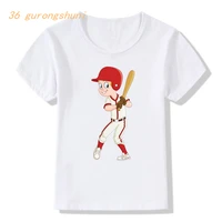 children clothing cartoon t shirt for girls clothes tshirt girl funny baseball player graphic t shirts sport kids clothes boys