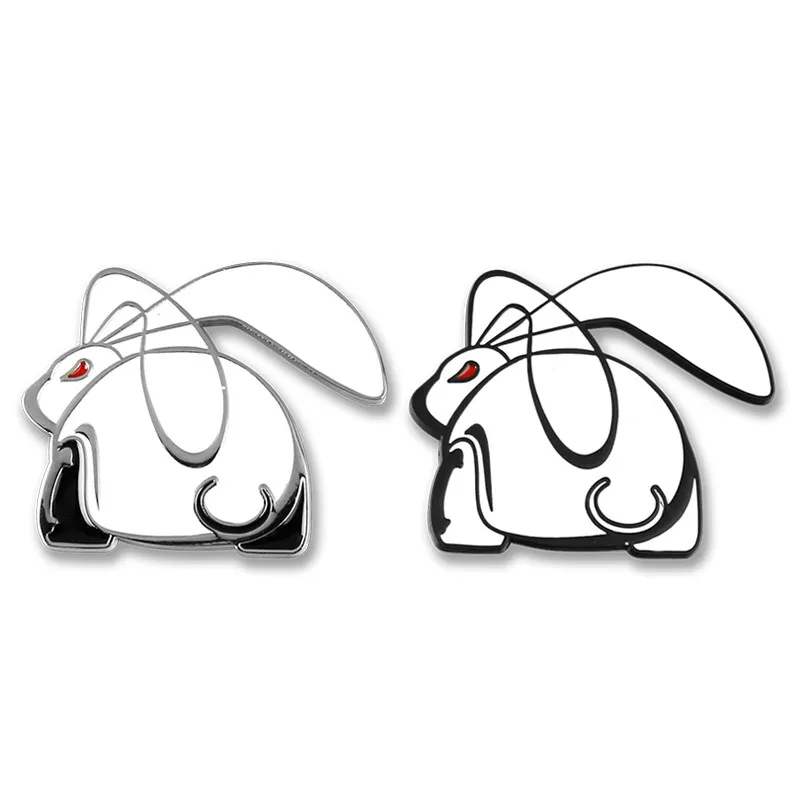 

3D Metal Rabbit Badge Decal Emblem Car Sticker Rear Trunk Badge for VW Jetta Polo BORA CANDY GOLF6 5 4 7 GTI Car Accessories