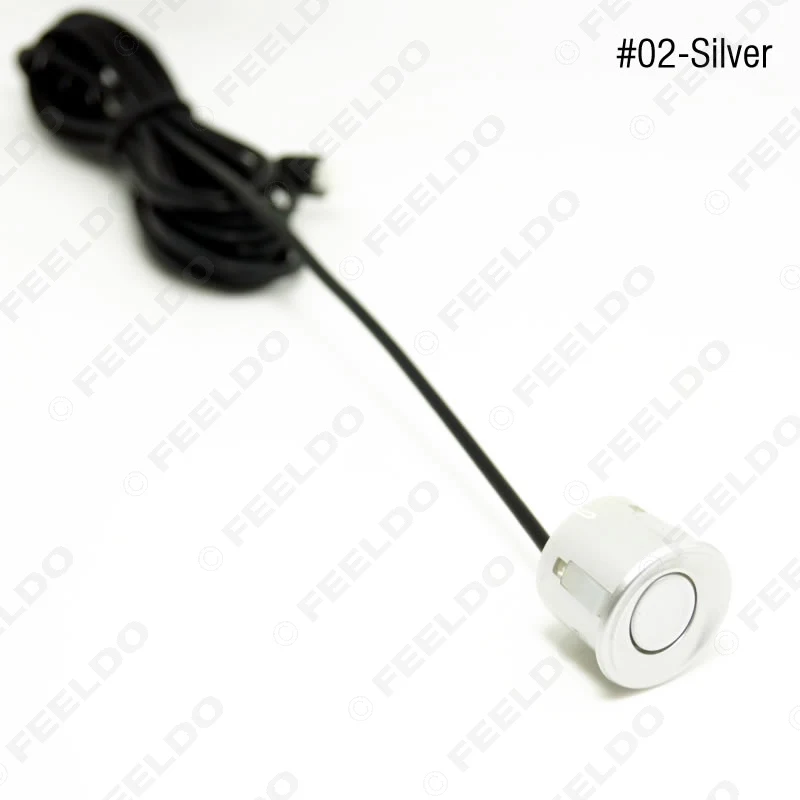 Silver FEELDO 1 комплект Автомобильный 8 сенсоров s/4-светодиодный CCD камера/3," монитор передний и задний двойной датчик парковки система заднего вида# FD-4449 - Название цвета: Silver