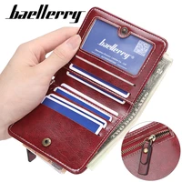 new women wallets leather female purse mini zipper hasp solid multi cards holder vintage coin short wallets slim small wallet