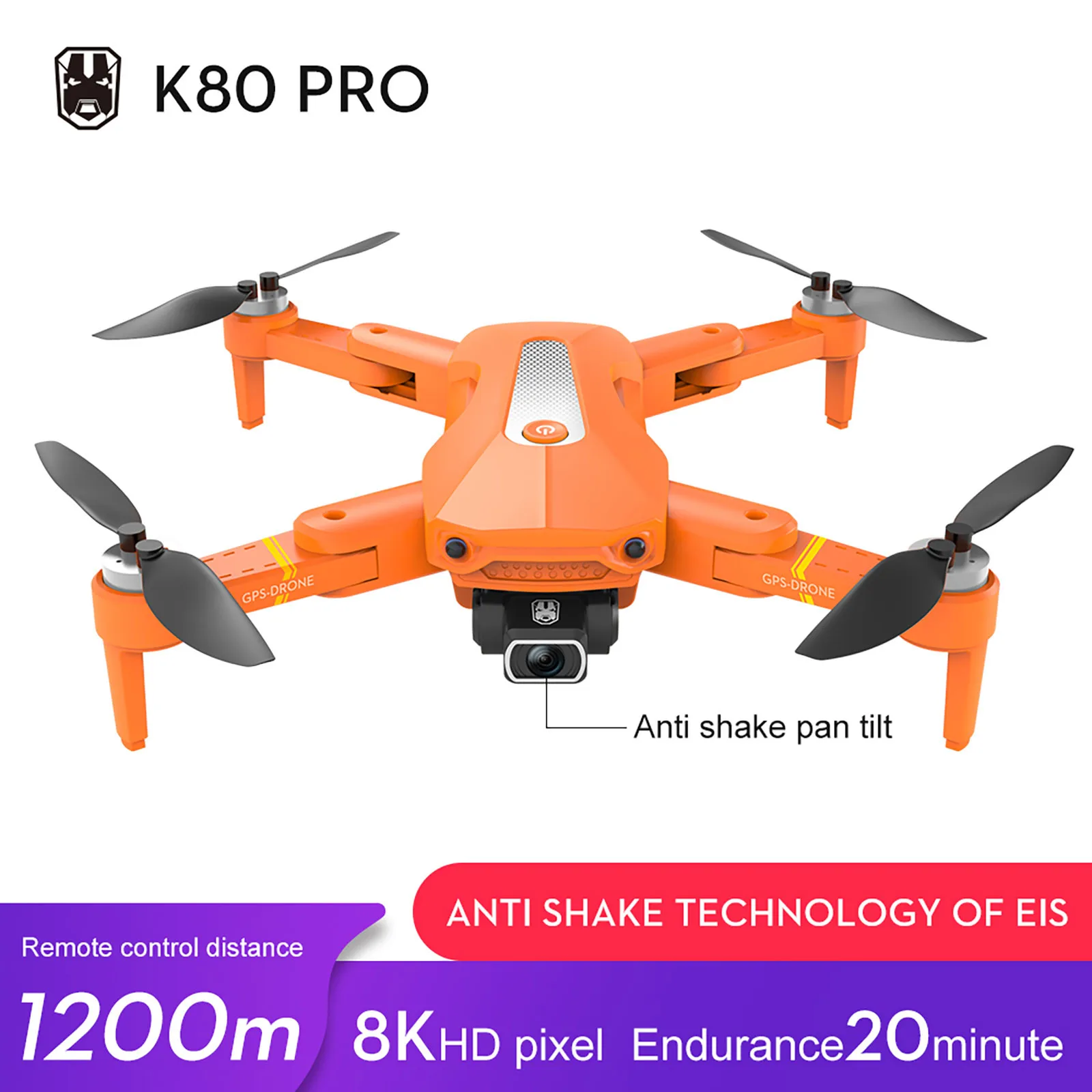 

K80 PRO GPS Drone 8K Dual HD Aerial Photography Brushless Foldable Quadcopter mini drone